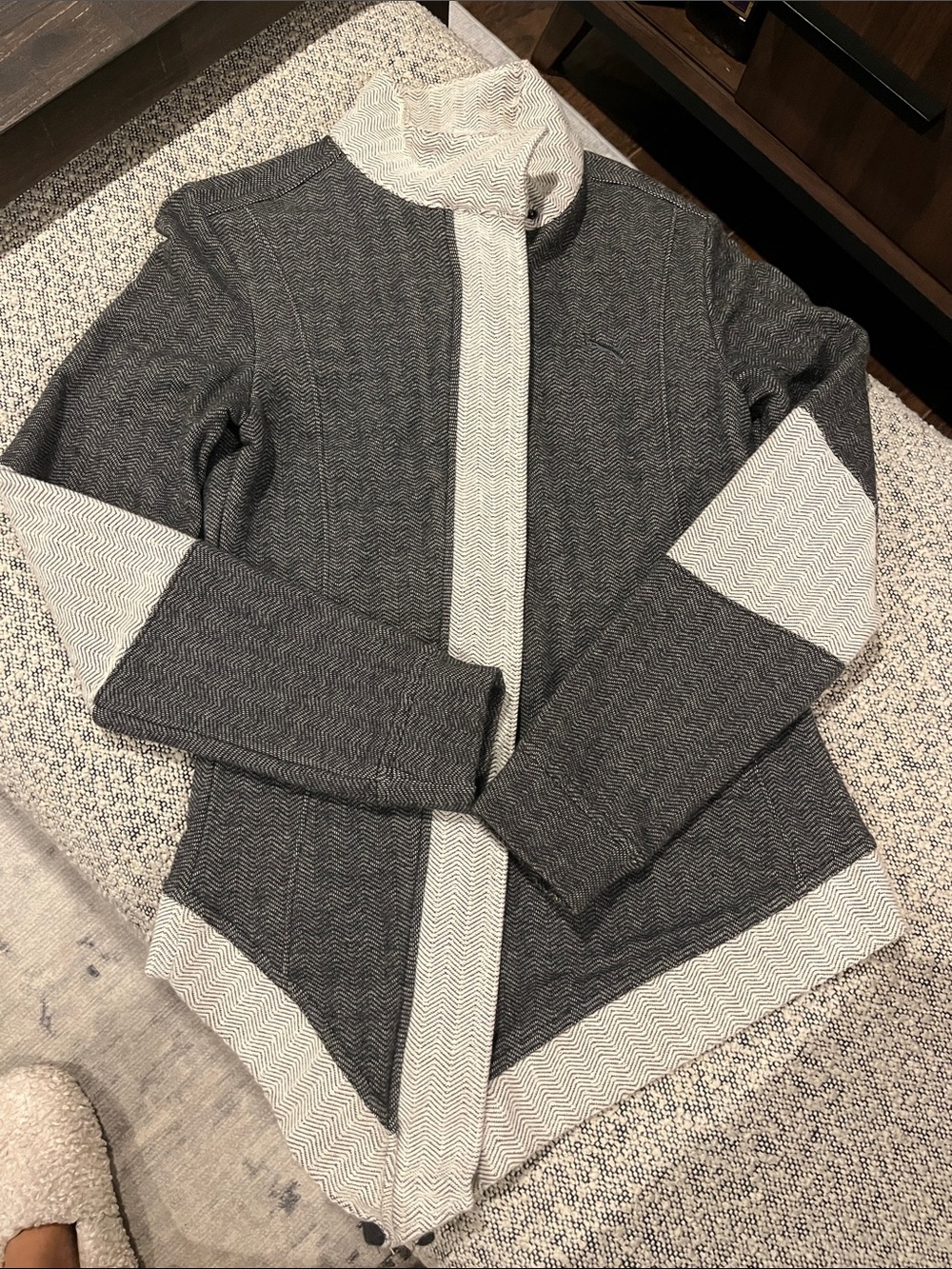 Puma Gray & Cream Women’s Herringbone Knit Jacket